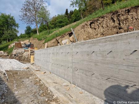 Sanacija zemeljskega plazu v Zgornjem Tuhinju 2